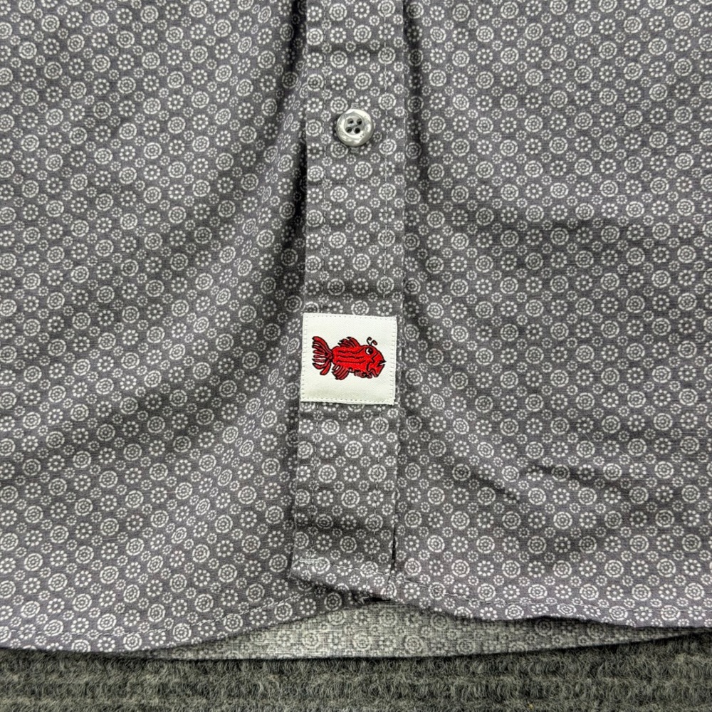 Jerry Garcia Excelsior Mens Large Grey Geometric Medallion Button Down Shirt L - Picture 7 of 16
